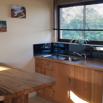 Aurora: Upstairs kitchenette with dining table